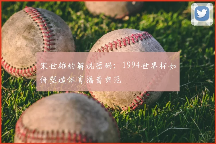 宋世雄的解说密码：1994世界杯如何塑造体育播音典范